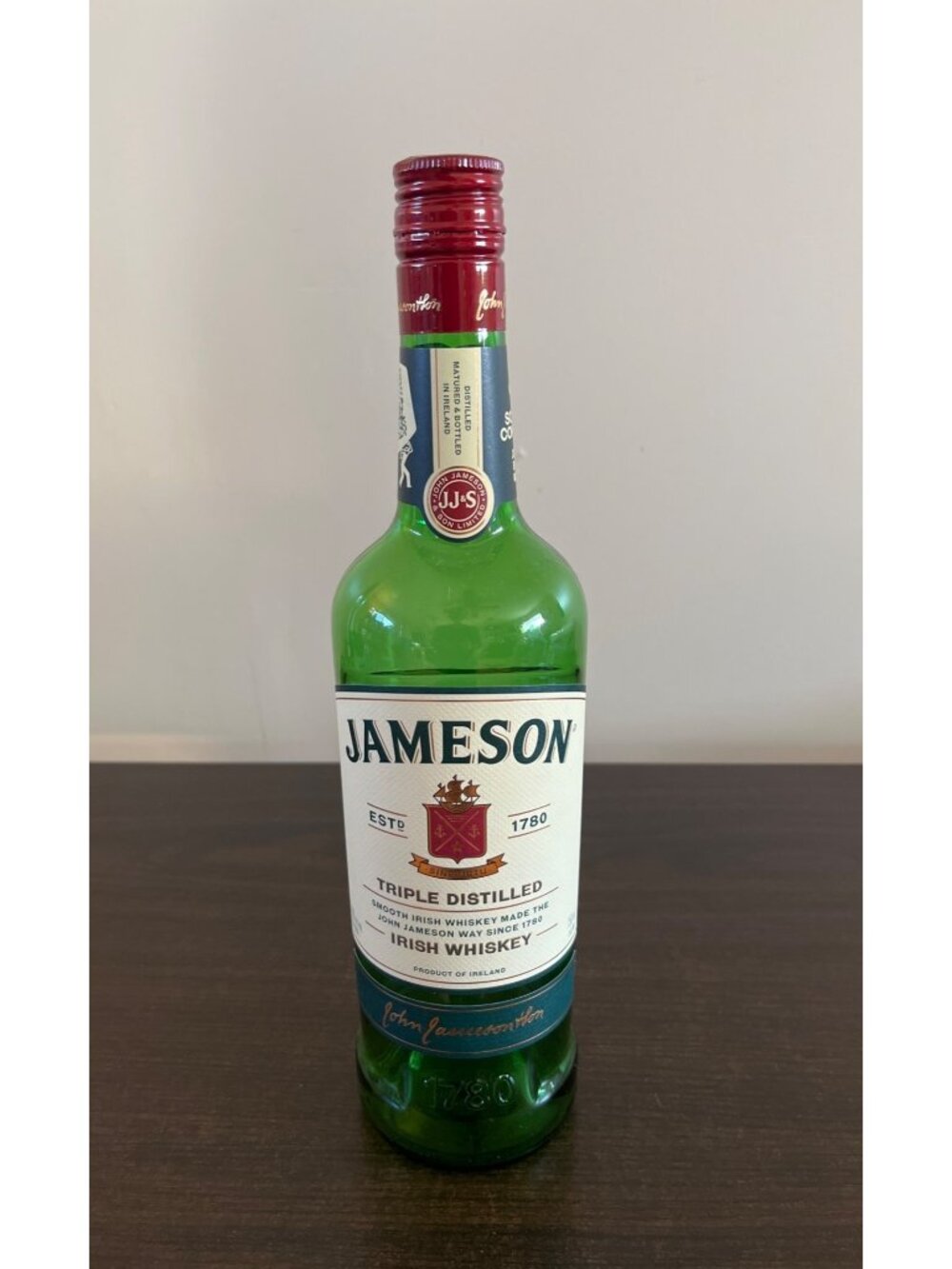 Empty Liquor Bottle Jameson Tripled Distilled Irish Whiskey 750ml Craft Bottle